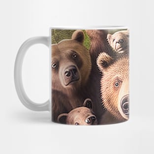 Bear Grizzly Wild Nature Funny Happy Humor Photo Selfie Mug